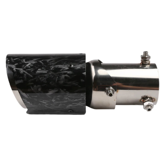 Punta de escape de ángulo ajustable con carcasa de ABS forjada, 63 mm de diámetro interior/89 mm de diámetro exterior, compatible con tubos de escape curvos, universal para atornillar en automóviles.