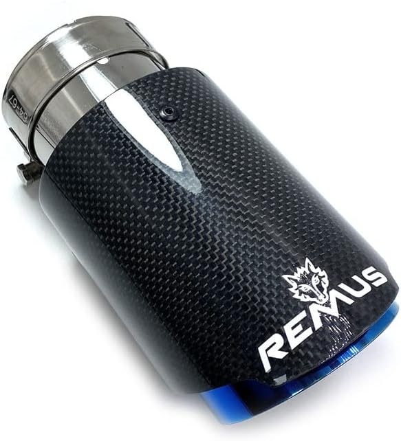 Car Exhaust Pipe PC 1 Car Exhaust Pipe Glossy Carbon Tail Pipe Blue Stainless Steel Straight Muffler with Fitting Use for BMW F30 Sound Exhaust Tail