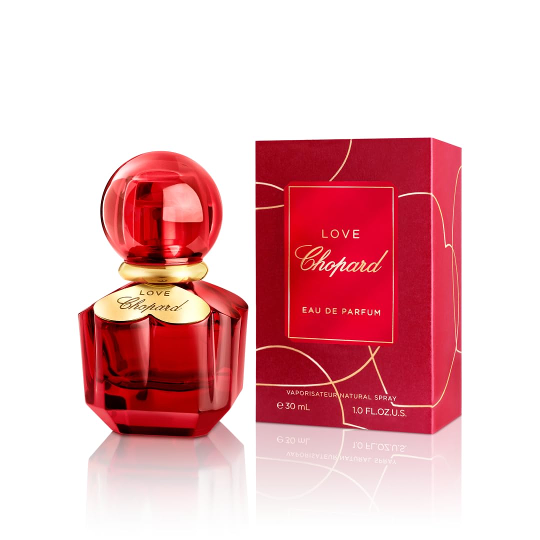 Chopard Love 50 ml – Eau de Parfum for Women – Floral Spicy Fragrance – Perfume with Exquisite Notes of Six Different Types of Rose, Jasmine, Mandarin and Patchouli – Red Glass Bottle