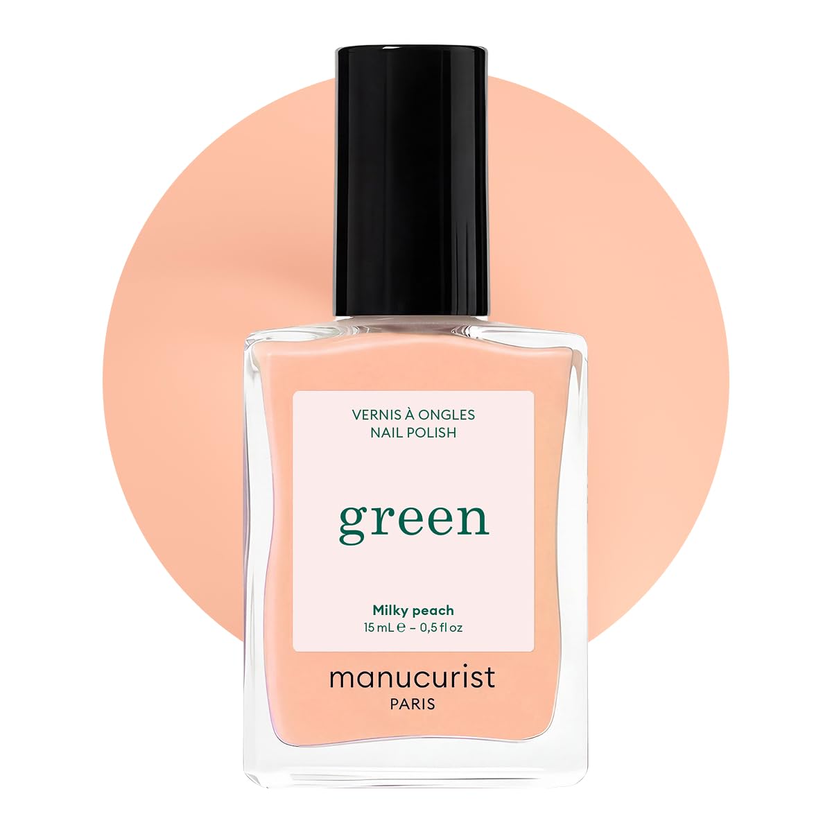 Manucurist Green Nail Polish Shell Beige - Pink Beige Nail Polish | Quick Dry Nail Polish - 9-Free Toxic Free - Long Lasting - Without Lamp - 15ml
