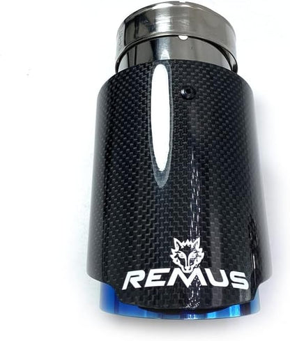 Car Exhaust Pipe PC 1 Car Exhaust Pipe Glossy Carbon Tail Pipe Blue Stainless Steel Straight Muffler with Fitting Use for BMW F30 Sound Exhaust Tail