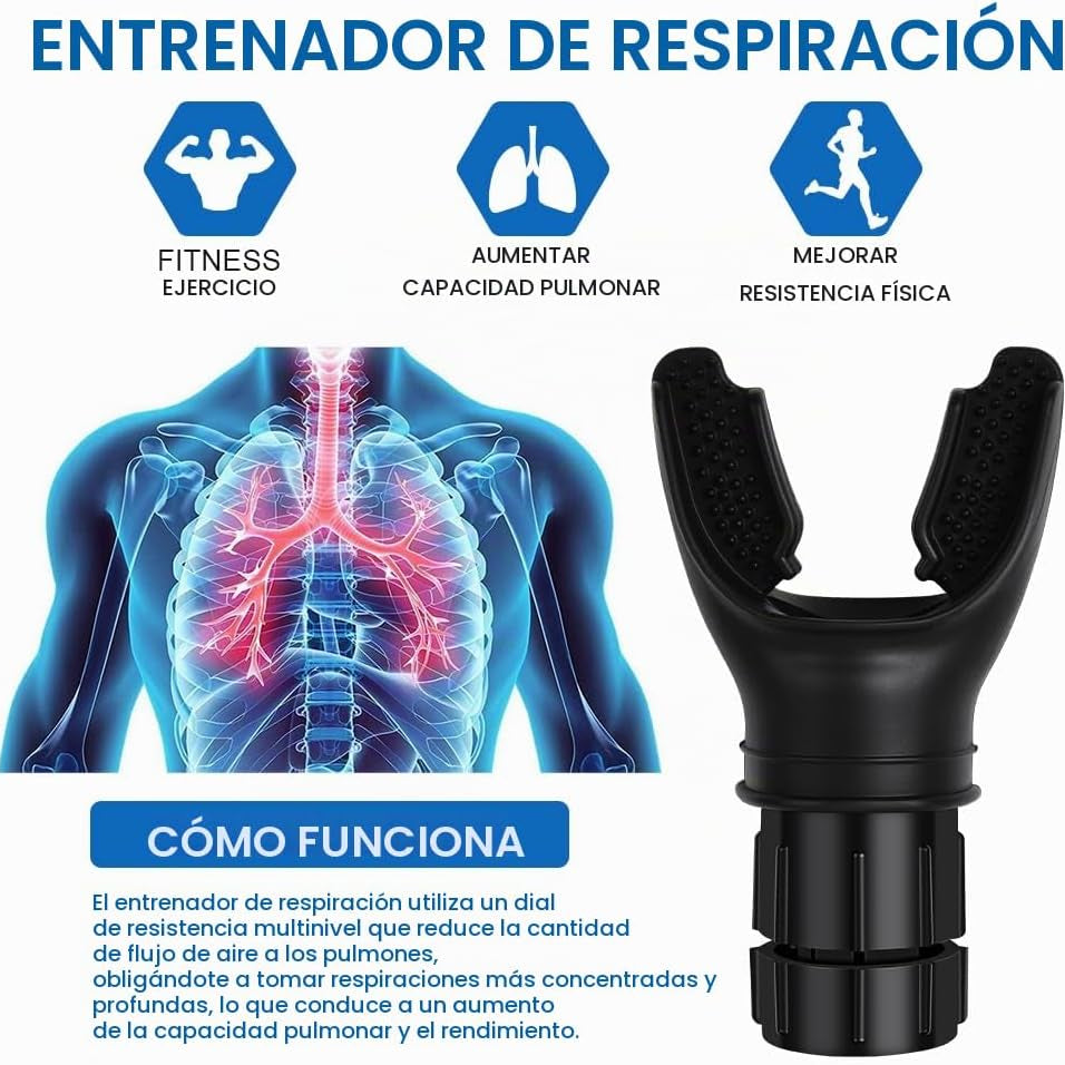 ACWOO Breathing Exercise Trainer, Breathing Exercise Device for Lungs, Lung Trainer, Portable Lung Capacity Exerciser, Improve Lung Capacity