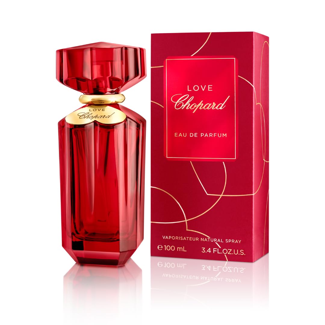 Chopard Love 50 ml – Eau de Parfum for Women – Floral Spicy Fragrance – Perfume with Exquisite Notes of Six Different Types of Rose, Jasmine, Mandarin and Patchouli – Red Glass Bottle