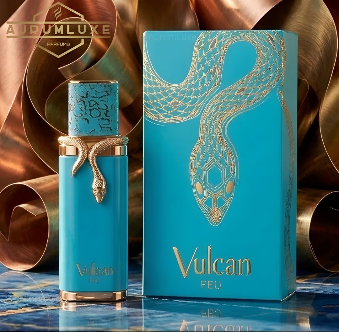 AURUMLUXE Vulcan Feu Perfume, Arabic Perfumes Men, Original Gifts for Men, Cologne Men, Original Arabic Perfume, Eau de Parfum, Vulcan Feu Perfume 100 ml