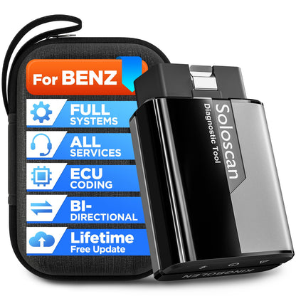 KINGBOLEN Soloscan OBD2 Diagnosis for Land Rover/Jaguar, Bluetooth Car Diagnosis, All Systems Diagnosis, 50+ Services, Active Test, ECU Coding, Free Updates