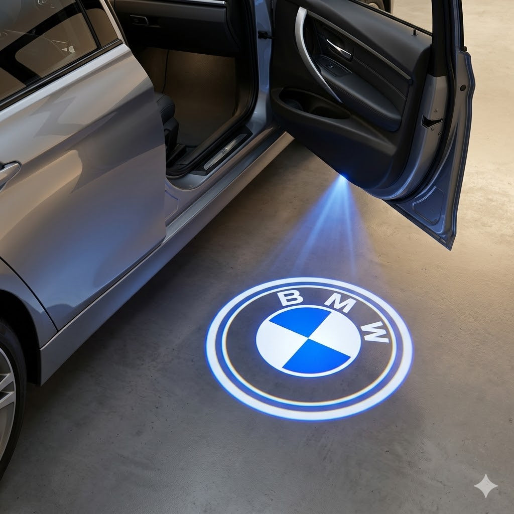 4Pcs Compatible with BMW Under Door Courtesy Lights for Series 1 2 3 4 5 6 7 M GT X1 X3 X4 X5 X6 LED Threshold for Car Doors, Welcome Light for Car Door