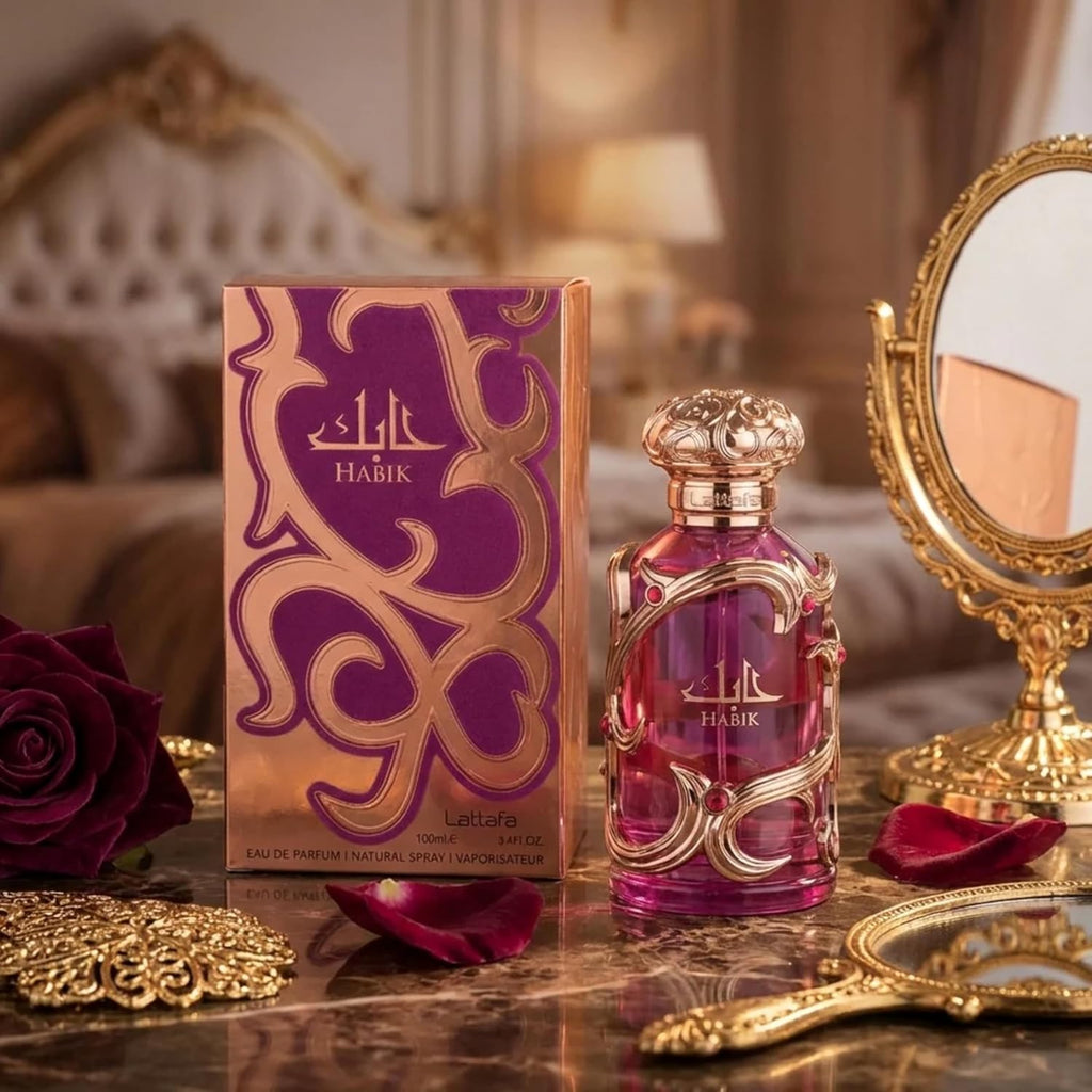 Lattafa Habik Floral Fruity Fresh Musky Eau de Parfum Spray Long Lasting Fragrance for Women 100ml