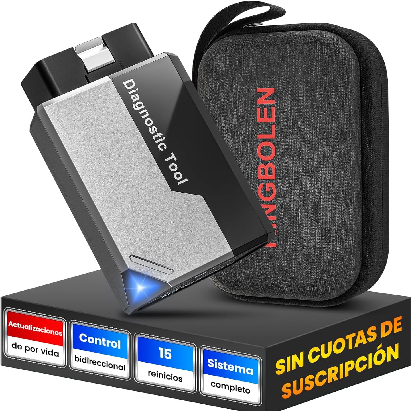 KINGBOLEN EDIAG Elite OBD2 Bluetooth Diagnosis, Multi-brand Car Diagnosis for iOS and Android,Full System & 15+ Reset Functions, Active Test, FCA, CANFD, Free Updates