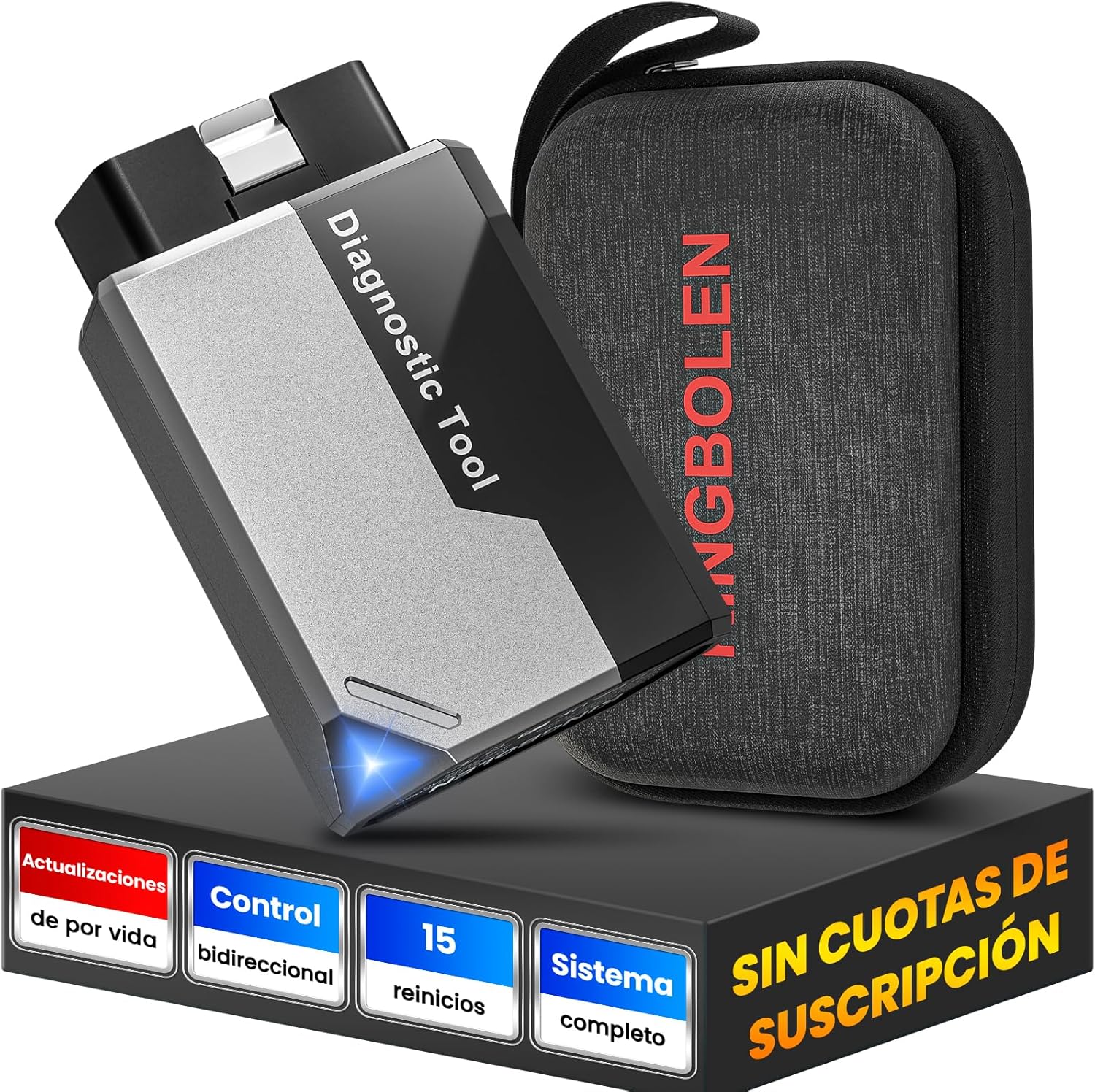 KINGBOLEN EDIAG Elite OBD2 Bluetooth Diagnosis, Multi-brand Car Diagnosis for iOS and Android,Full System & 15+ Reset Functions, Active Test, FCA, CANFD, Free Updates