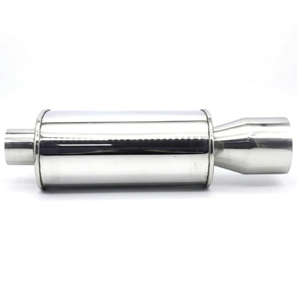 Exhaust Muffler 2.5 Inch (63MM) Inlet/3 Inch (73MM) Automotive Outlet 11.8 Inch (300MM) Stainless Steel