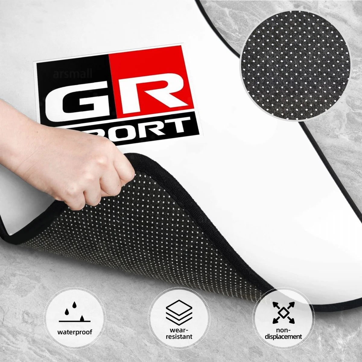 Alfombrillas GT Sport antideslizantes para coche, juego de 4 piezas para la parte delantera y trasera del vehículo. Accesorios de decoración para el automóvil.