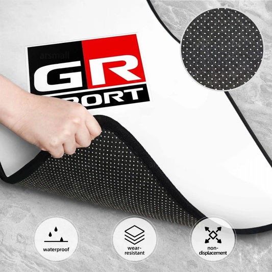 Alfombrillas GT Sport antideslizantes para coche, juego de 4 piezas para la parte delantera y trasera del vehículo. Accesorios de decoración para el automóvil.