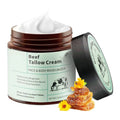 Crema hidratante de miel y sebo de res de 120 g. Iluminadora, rejuvenecedora, nutritiva, hidratante, reparadora de poros y reduce el enrojecimiento. Cosméticos para mujer.