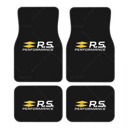 Juego de 4 alfombrillas para coche, delanteras y traseras, de moqueta con base de goma, universales.