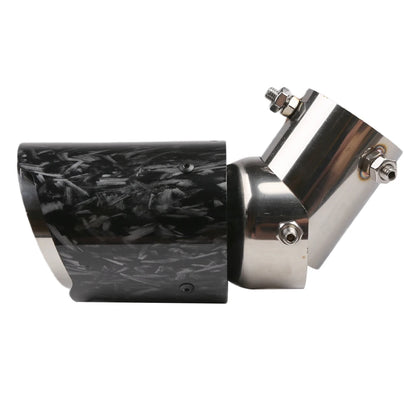 Punta de escape de ángulo ajustable con carcasa de ABS forjada, 63 mm de diámetro interior/89 mm de diámetro exterior, compatible con tubos de escape curvos, universal para atornillar en automóviles.