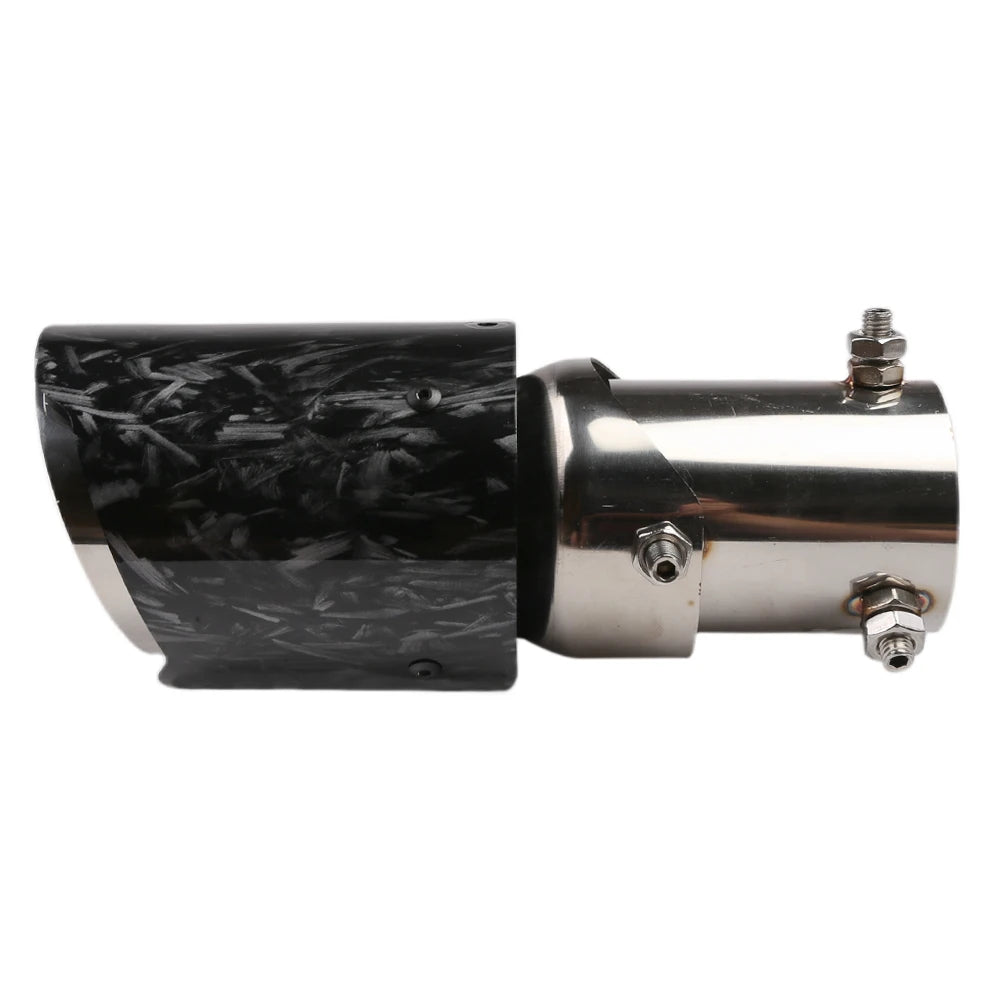 Punta de escape de ángulo ajustable con carcasa de ABS forjada, 63 mm de diámetro interior/89 mm de diámetro exterior, compatible con tubos de escape curvos, universal para atornillar en automóviles.