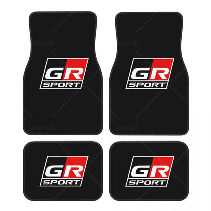 Alfombrillas GT Sport antideslizantes para coche, juego de 4 piezas para la parte delantera y trasera del vehículo. Accesorios de decoración para el automóvil.