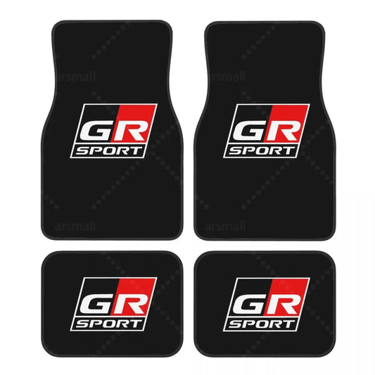 Alfombrillas GT Sport antideslizantes para coche, juego de 4 piezas para la parte delantera y trasera del vehículo. Accesorios de decoración para el automóvil.
