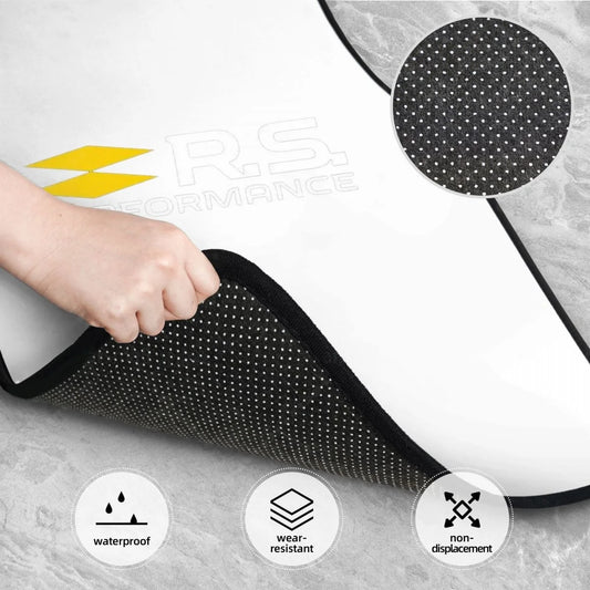 Juego de 4 alfombrillas para coche, delanteras y traseras, de moqueta con base de goma, universales.