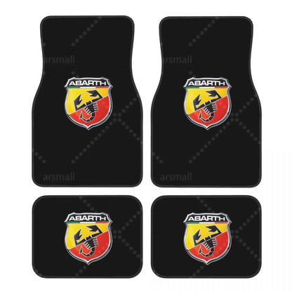 Alfombrillas estampadas de 4 piezas para coche, delanteras y traseras, con base de goma, accesorios de decoración para coche.