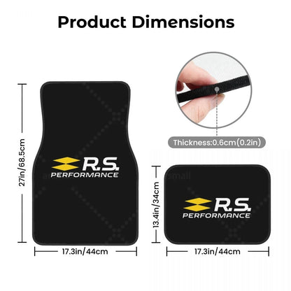 Juego de 4 alfombrillas para coche, delanteras y traseras, de moqueta con base de goma, universales.