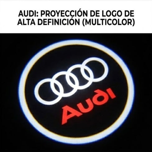 4pcs Car Welcome Light for Audi A1/A3/A4/A5/A6/Q3/Q5/Q7/A7/A8/R8/TT Courtesy Lights Under Door, LED Threshold for Car Doors