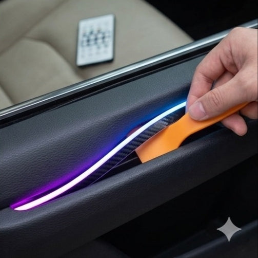LED Strip Lights for Car Interior, 110 cm, Multi-Colour, Ambient Lighting, Flexible and Cuttable Accessories for All Models
