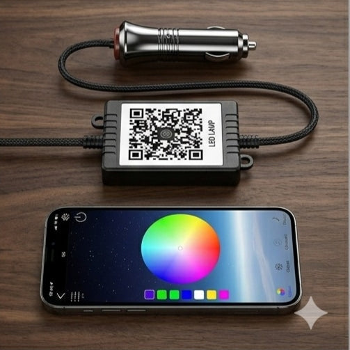 YiLaie LED Car Interior Lights, RGB Atmosphere Light with App Control and 16 Million Colors, USB Port, Music Mode, Color Memory, Car Accessories, Lighting Kit