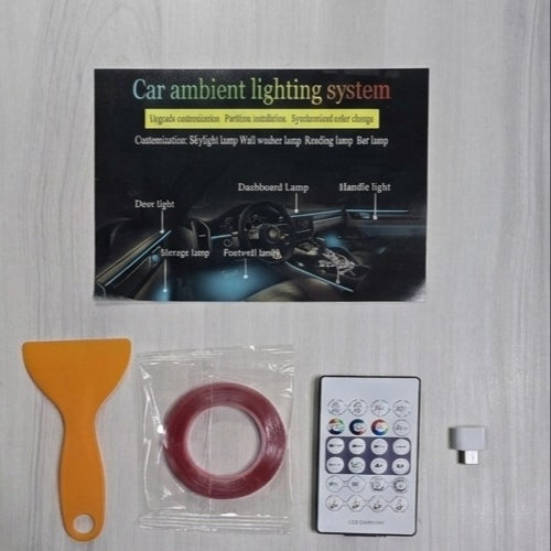 LED Strip Lights for Car Interior, 110 cm, Multi-Colour, Ambient Lighting, Flexible and Cuttable Accessories for All Models